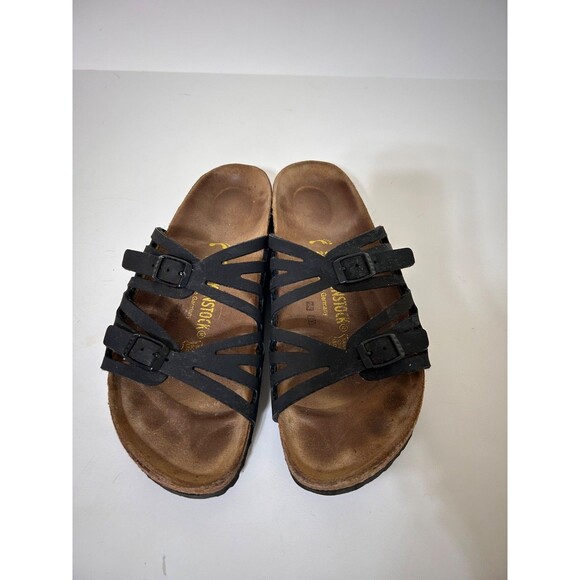 Birkenstock Granada Soft Foot Leather Slide Women Size 8 39 Germany Made Shoes - Picture 9 of 11